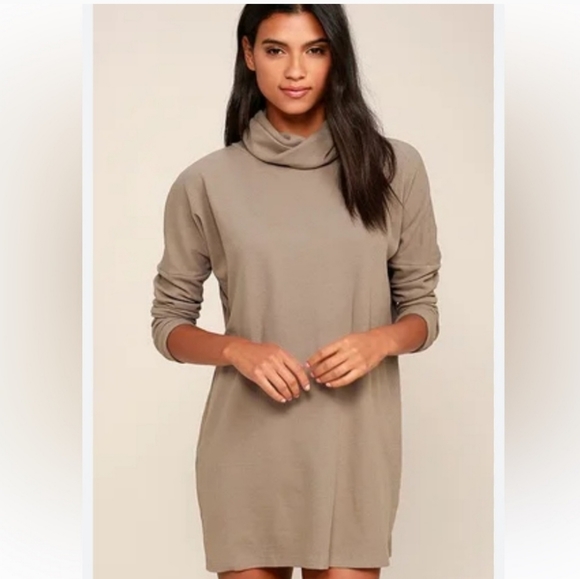 Lulu's Scheme of Things Long Sleeve Turtleneck Dress - Picture 1 of 7